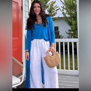 Zara Vibrant Blue Tank + Duster